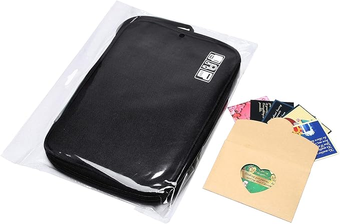 SELLYFELLY Travel Electronics Organizer Portable Cable Organizer Bag for Storage Electronic Accessories Case for Cord,Phone,Charger,Flash Drive (Black)