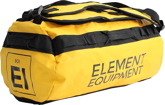Element Equipment Trailhead Duffel Bag Shoulder Straps Waterproof Yellow Medium