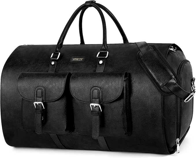 Garment Bag for Travel, Convertible Carry on Garment Duffel Bag for Men 3Pcs Weekender Bag 2 in 1 Hanging Suitcase Suit Bag