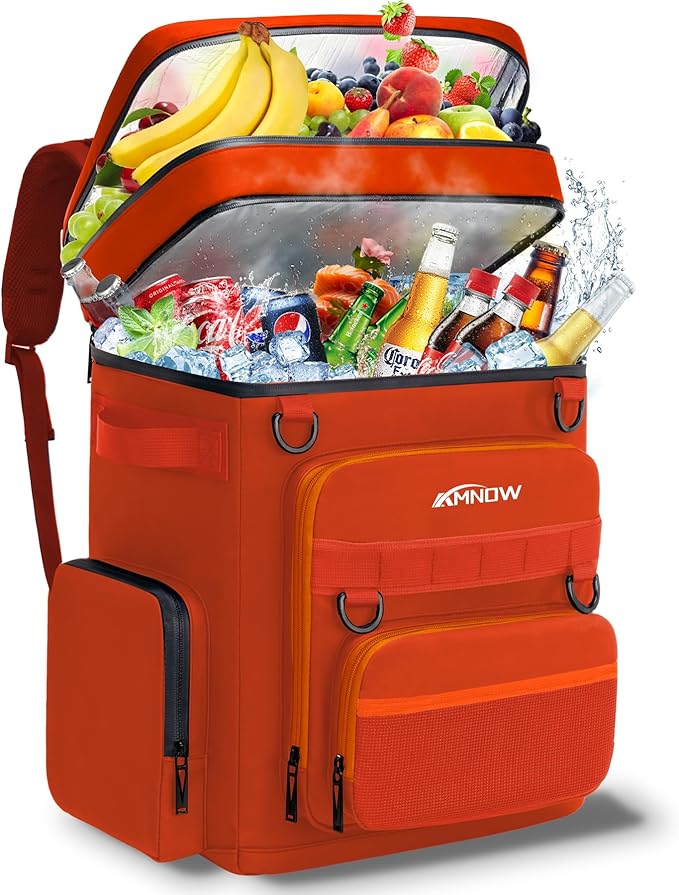 Backpack Cooler Insulated Leak Proof for Men Women 50 Cans Soft Cooler Backpack Insulated Waterproof Large Capacity Coolers Bag Portable for Lunch Camping Travel Picnic Hiking