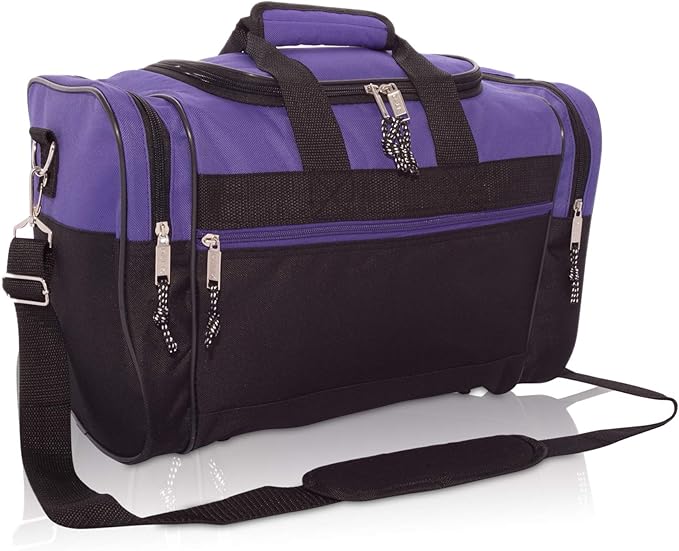 DALIX 17" Blank Duffle Bag Duffel Bag Travel Size Sports Durable Gym Bag