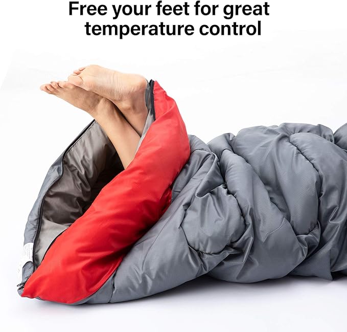 BISINNA Sleeping Bag with Pillow - 4 Season Backpacking Sleeping Bag Lightweight Waterproof Warm and Washable for Adults, Kids, Women, Men's Outdoors Camping, Hiking, Mountaineering