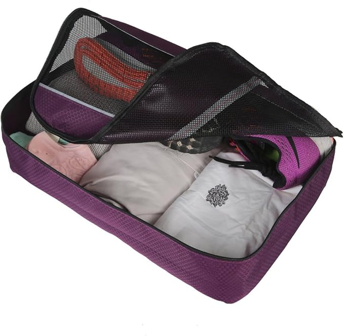 5 Set Packing Cubes for Travel Large Suitcase Luggage Organizer Bags Travel Accessories Vacation 4 Cubes 1 Laundry Pouch Bag