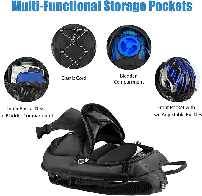 Zavothy Hydration Backpack with 2L Hydration Bladder Water Backpack for Hiking Hydration Pack for Running Cycling Hiking