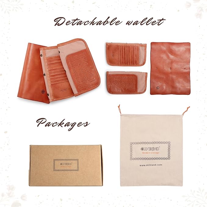 Genuine Leather Nomad Organizer Travel Wallet | Women's Wallet Clutch Passport Holder