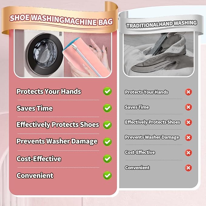 Upgrade Strong Clean Siliconic Shoe Washing Machine Bag 2 Pcs, XXXL Honeycomb Mesh Laundry Bag for Sneakers, Running Shoes, Sock, Delicates and Toys(40x25x25cm)