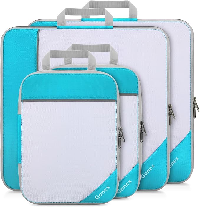 Compression Packing Cubes, Gonex Extensible Storage Mesh Bags Organizers