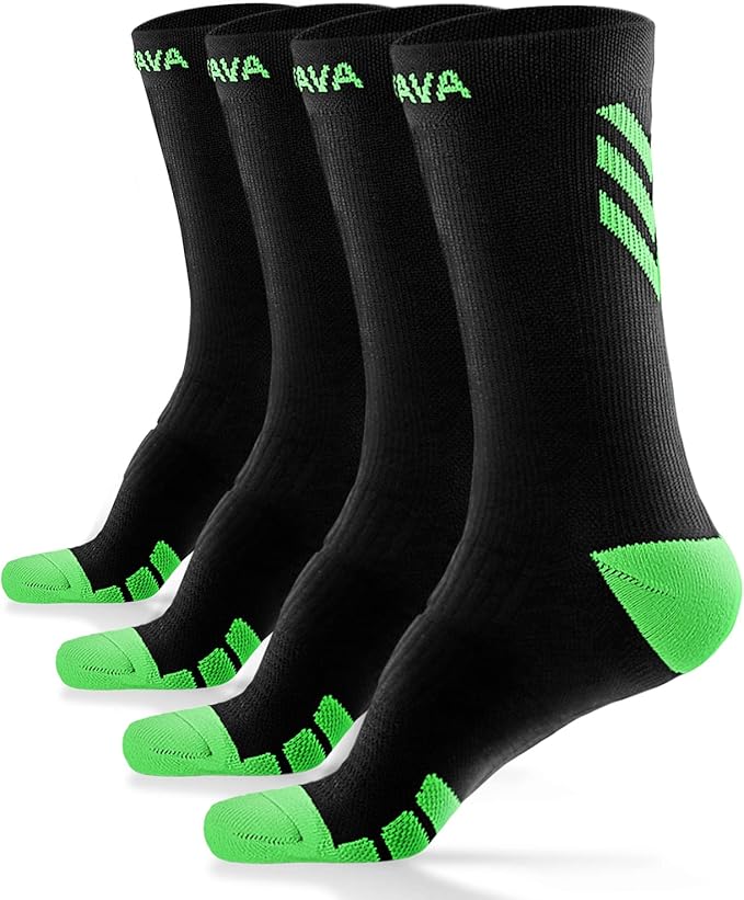 DOVAVA Dri-tech Compression Crew Socks (4/6 Pairs), Comfort Boost Circulation