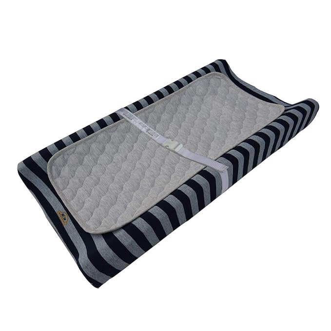 BlueSnail Quilted Thicker Waterproof Changing Pad Liners 3 Count(Gray 13” x 27”)