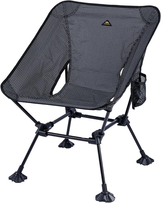 iClimb Ultralight Compact Camping Folding Beach Chair with Anti-Sinking Large Feet