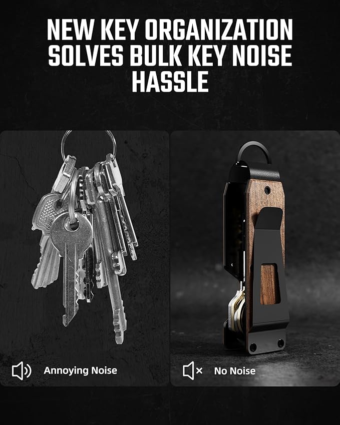 Key Organizer Compact Key Holder Metal Key Chain Minimalist key case key holder for keychain Secures 1-5 Keys