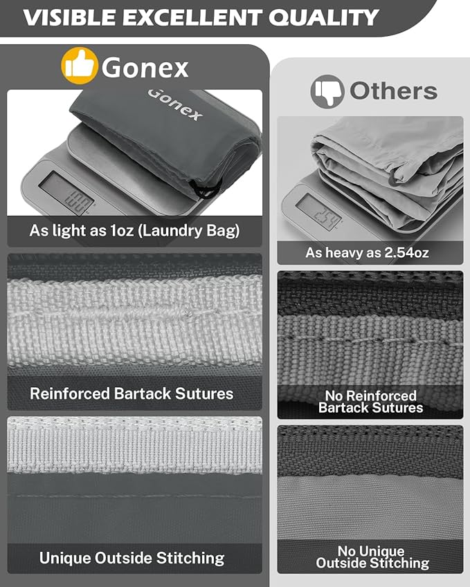 Compression Packing Cubes, Gonex Extensible Storage Mesh Bags Organizers