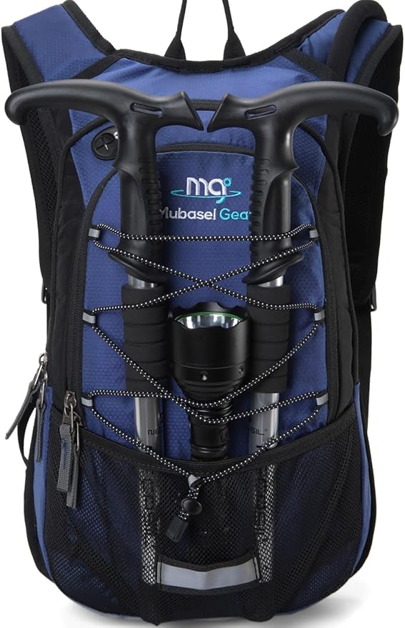 15L Insulated Hydration Backpack Pack with 2L Water Bladder Lightweight Hiking Backpack Bag for Women Men Daypack for Hiking Running Festival Camping Biking