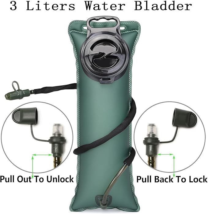ATBP Insulated Water Hydration Pack Bag with 3L TPU Bladder Tactical Molle Hydration Backpack for Hiking Cycling Running