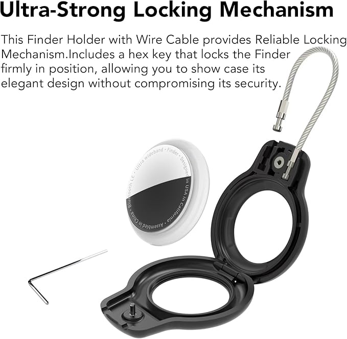 SPGUARD for AirTag Holder Case with Keychain, Air Tags-5 Pack for Apple Air Tag Holder with Wire Cable Lock Key Ring Chain Air Tagholder Accessories for GPS Item Tracker Kids,Keys,Luggage