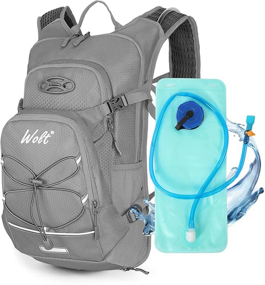 WOLT Hydration Backpack 18L Hiking Water Backpack with 2L Water Bladder for Men Women, Hydration Pack for Running Cycling Biking and Climbing