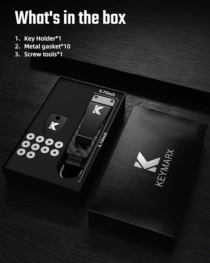 Key Organizer for Men Compact Key Holder Minimalist Key Case Metal Key Chain Key Holder for Keychain Secures 2-5 Keys