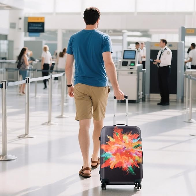 WUJIAONIAO Travel Luggage Cover Baggage Suitcase Cover Protector Skins 18-32 Inch (Graffiti, XL (for 29-32 inch luggage))