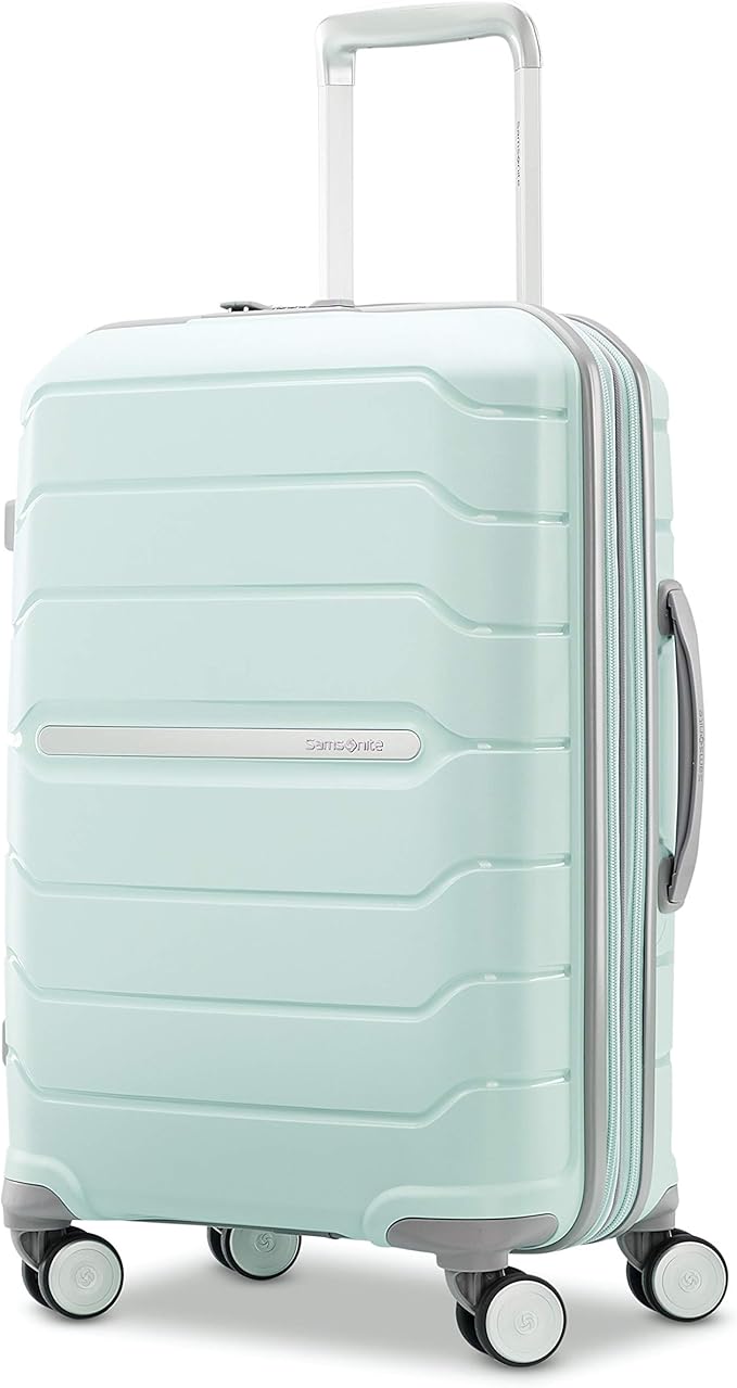 Samsonite Freeform Hardside Carry-On Luggage with Spinner Wheels - Hardshell Suitcase - TSA, Airline-Approved - Expandable Hard Shell, Smooth Rolling Wheels for Lightweight Travel - Mint Green