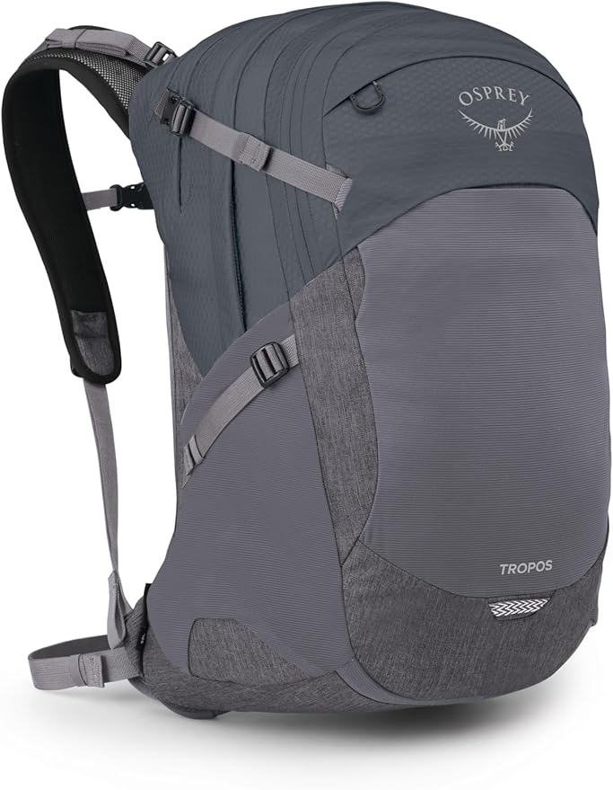 Osprey Tropos Laptop Backpack, Tungsten Soundwave/Grey Heather