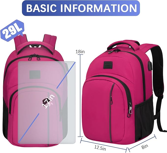 LARIPOP Travel Laptop Backpack,15.6 Inch Business Laptop backpack for Men Women with USB Charging Port,Water-Resistant Laptopack Weekender Daypack for Work College Computer