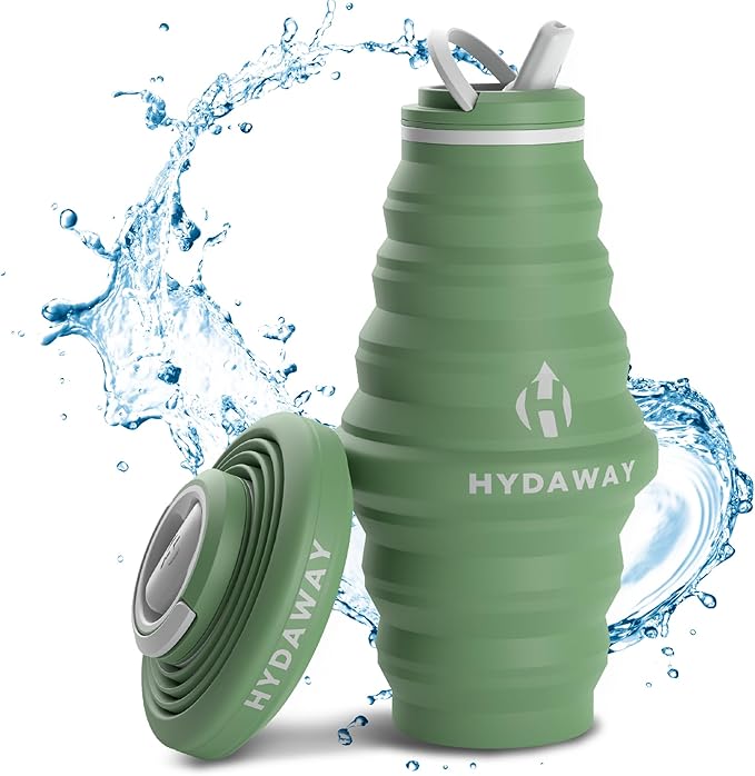 HYDAWAY 25oz Collapsible Water Bottle - BPA-Free, Leakproof, Lightweight, and Space-Saving - Perfect for Hiking, Travel, and All-Day Hydration