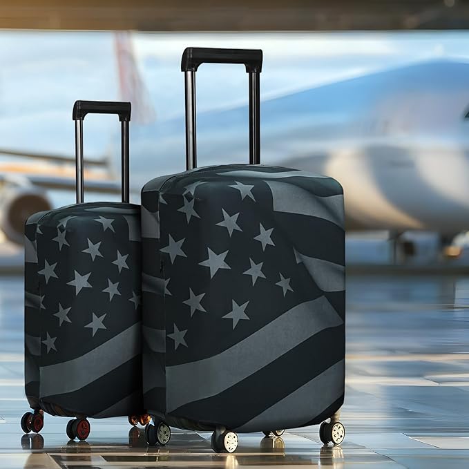 Explore Land Travel Luggage Cover Suitcase Protector Fits 31-32 Inch Case (Flag, XL)