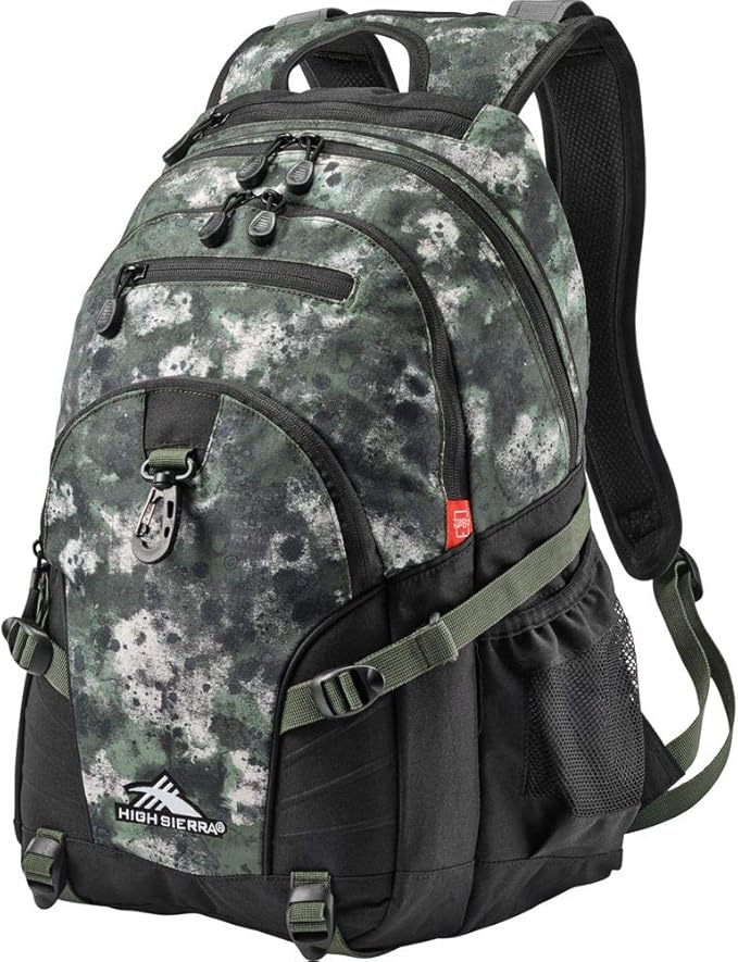 High Sierra Loop Backpack, Travel, or Work Bookbag with tablet sleeve, One Size, Urban Camo