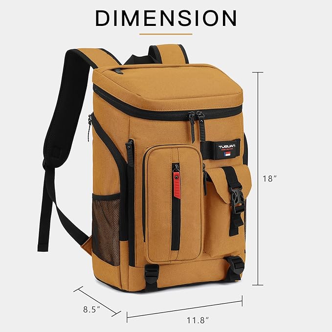 TUGUAN Cooler Backpack 36 Cans Insulated Leak Proof Lightweight Lunch Backpack for Men Work Portable Travel Thermal Bag Compartment Camping Hiking Beach Pincnic Cooler for Women