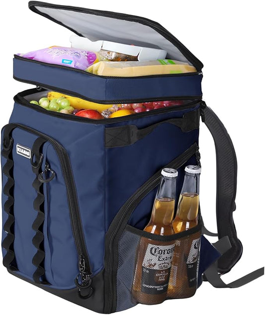 Beach Cooler Backpack for Men 36cans Insulated Backpack Cooler Lunch Bag for Women Camping Hiking Picnic Travel for 18 Hours Cooling 30L