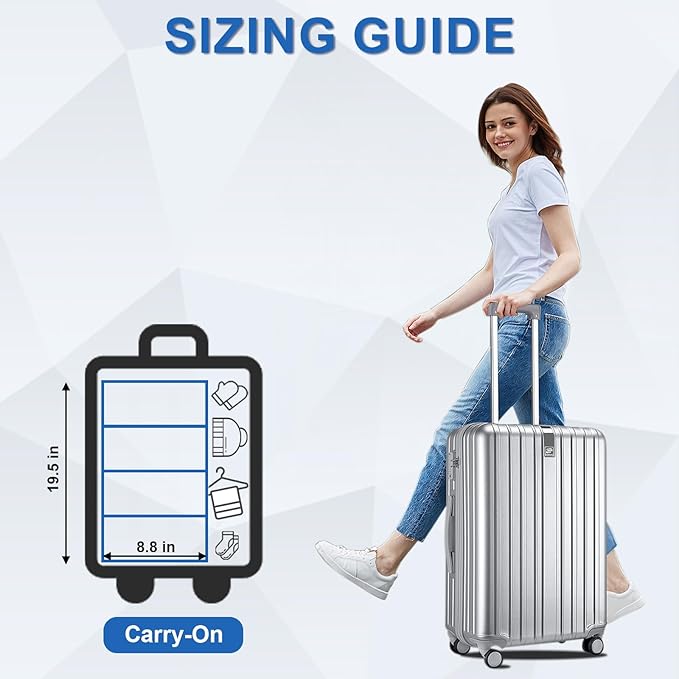 Suitcase Organizer, Travel Luggage Organizer Portable Hanging Travel Shelves Collapsible Hanging Packing Cubes for Carry on Suitcase