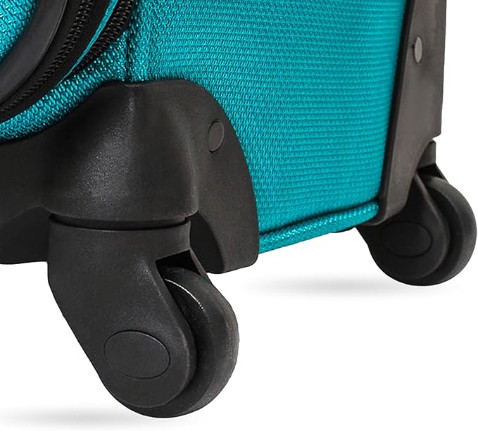 SwissGear Sion Softside Expandable Luggage, Teal, Checked-Large 29-Inch
