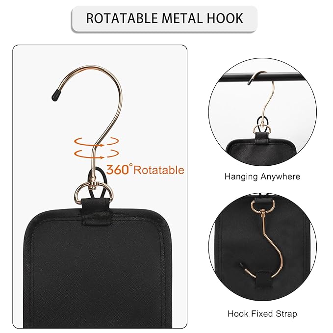 Travel Toiletry Bag, Hanging Clear Toiletry Bag for Women Men, Waterproof Travel Bag for Toiletries, Clear Makeup Bag Portable Shower Bag With Hanging Hook for Bathroom, Gym, Camping