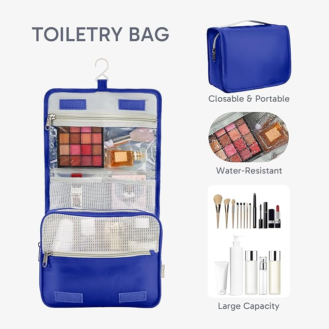ALL INCLUDED 10 Set Durable Packing Cubes for Suitcases,OlarHike Essentials for Travel, UPGRADED Anti-Tear Stitching, NEW Improved Luggage Packing Organizers for Travel Accessories (Klein Blue)