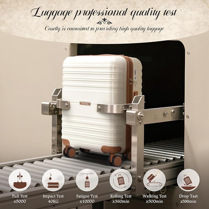 Luggage Sets with spinner wheels, PC+ABS Hard Shell Travel Luggage,Lightweight Carry-on suitcases with TSA Lock,YKK Zippers (Dark Green, 5 piece sets(20/24/28/DB/TB))