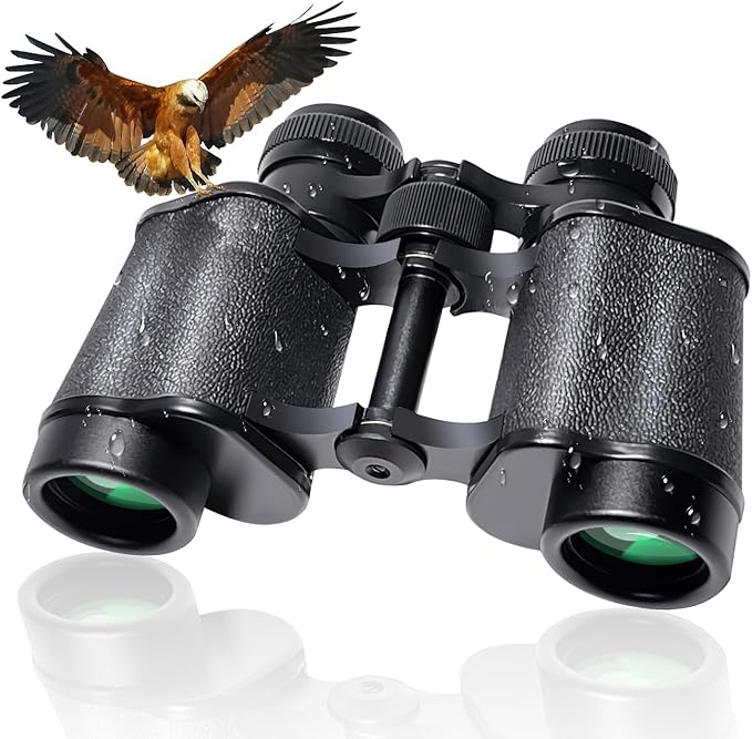 10x25 High Powered Binoculars for Adults, Waterproof Compact Binoculars with Low Light Vision for Bird Watching Hunting Football Games Travel Stargazing Cruise with Carrying Bag
