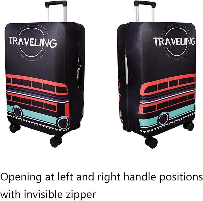 WUJIAONIAO Travel Luggage Cover Baggage Suitcase Cover Protector Skins 18-32 Inch (TRAVELING, XL (for 29-32 inch luggage))