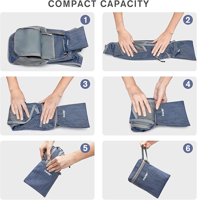 G4Free 10L/15L Hiking Backpack Lightweight Packable Hiking Daypack Small Travel Outdoor Foldable Shoulder Bag
