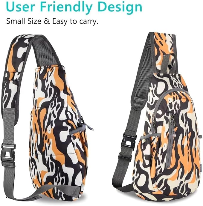 TITECOUGO Small Sling Bag, Lightweight Crossbody Backpack for Men Women, Shoulder Bag for Sports and Outdoor