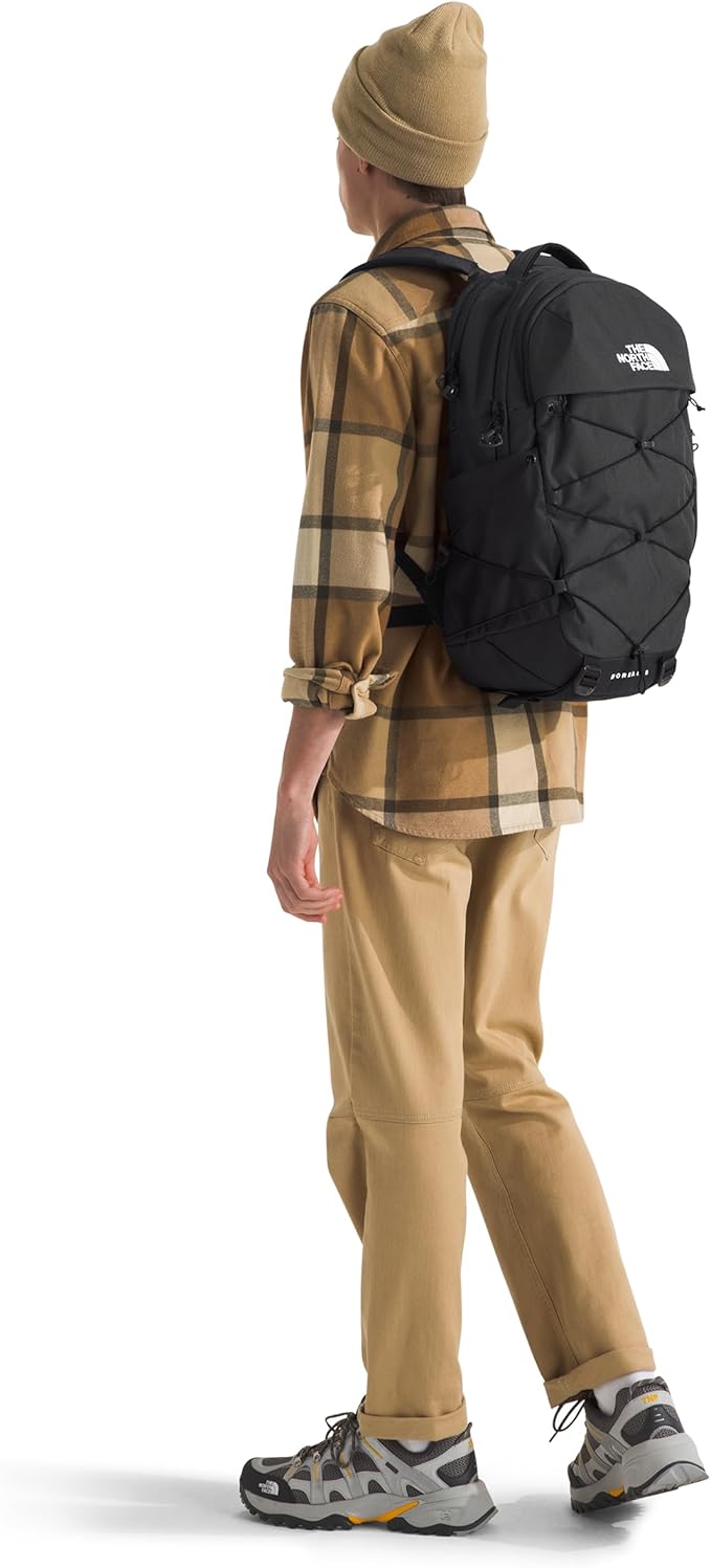 THE NORTH FACE Borealis Commuter Laptop Backpack | Water Repellent Finish, 16" Laptop Sleeve, Large Main Compartment for Everyday Carry, Asphalt Grey Light Heather/TNF Black-NPF, One Size