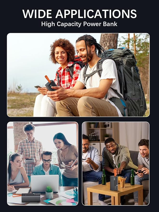 80000mAh Power Bank Fast Charging, 30W PD & QC 3.0 High Capacity Portable Charger, 5 Output 2 Input USB-C Large Battery Pack with LED Display for Phone Tablet Outdoor Camping Travel Office