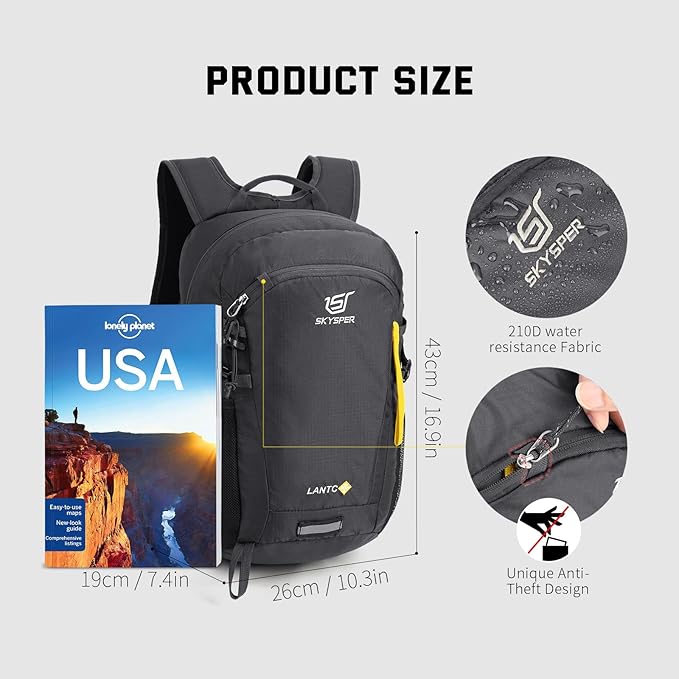 SKYSPER Small Hiking Backpack, 20L Lightweight Travel Backpacks Hiking Daypack for Women Men