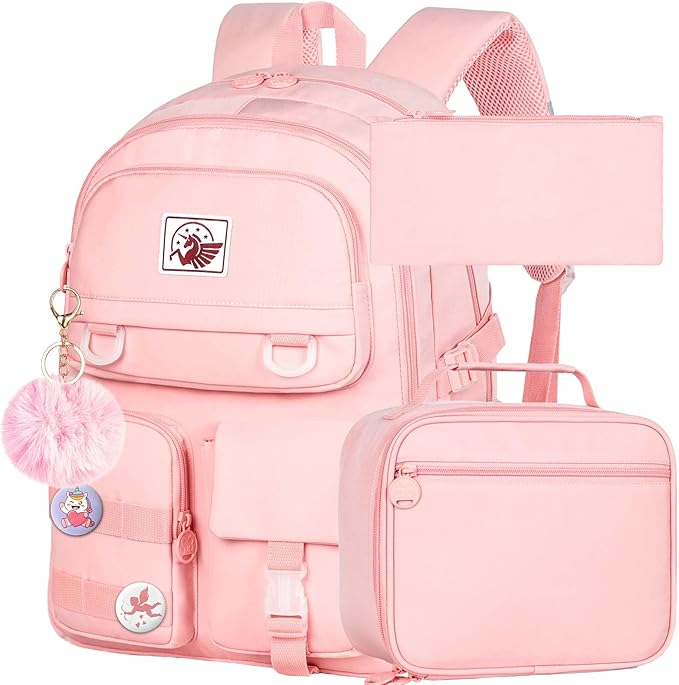 CCJPX Girls Backpack, 16 inch School Laptop Bag College Bookbag, Anti Theft Daypack for Teens Girls Students Women