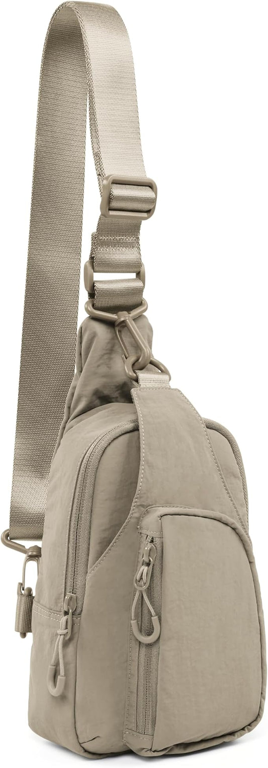 ODODOS Daily Sling Bag with Adjustable Straps Crossbody Chest Bag Lightweight Small Backpack for Casual Traveling Hiking