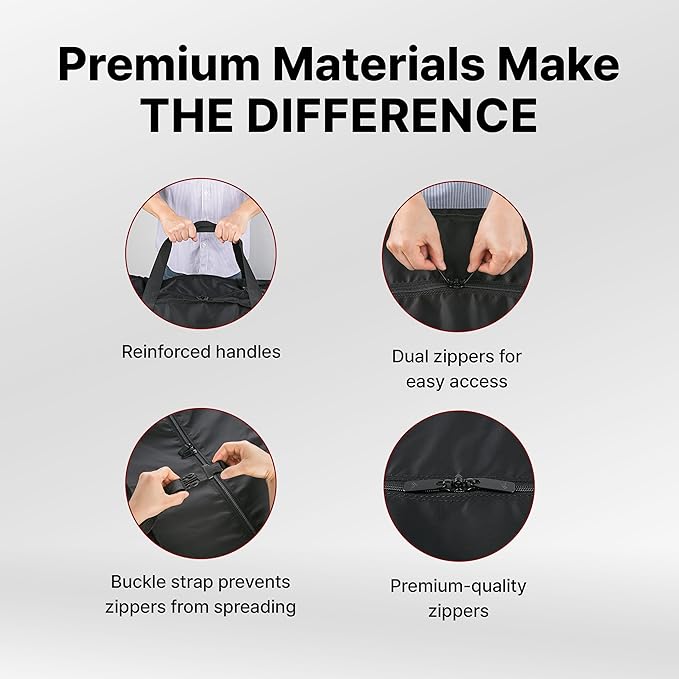 Plago Professional Quality Nylon Extra Large Duffel Bag, Lightweight Foldable Water Repellent, Cargo for Travel, Folding Bike, Tent Mattress Closet Storage (XXXL: 262L capacity (39""x28""x14.6""))