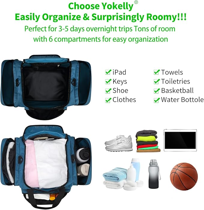 Sports Duffel Bag 20 inch for Travel Gym - Royal Blue