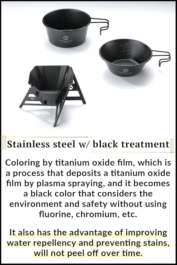 CAMPINGMOON Collapsible Coffee Dripper Pour Over Camping Outdoor 304 Stainless Steel Black BKCOF-01