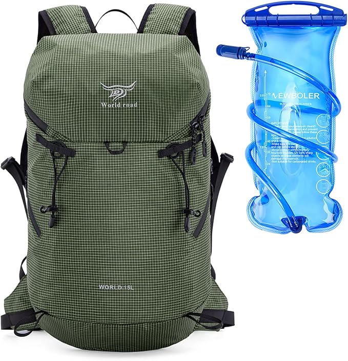 15L Hydration Backpack with 2L Water Bladder Water Backpack for Women, , Lightweight & Comfortable Running Vest for Running, Hiking, Cycling, Climbing, Camping, Biking,Rave