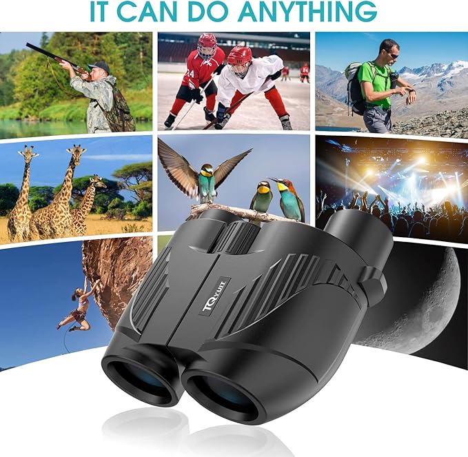 20x25 Binoculars for Adults and Kids, High Power Easy Focus Compact Binoculars with Low Light Vision for Bird Watching and Travel