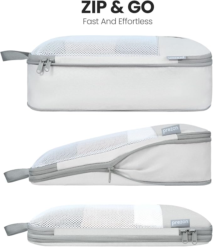 8 Set/6 Set/4 Set Compression Packing Cubes for Travel, Lightweight Vacation Travel Essentials, Travel Accessories for Suitcase Organizer Bags Set, Durable Luggage Organizer